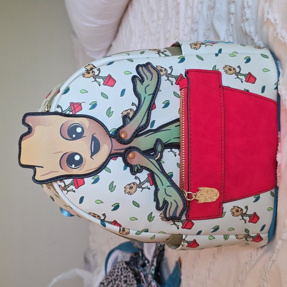 Loungefly BRAND NEW Disney Marvel Baby Groot Loungefly Mini Backpack - Picture 6 of 6